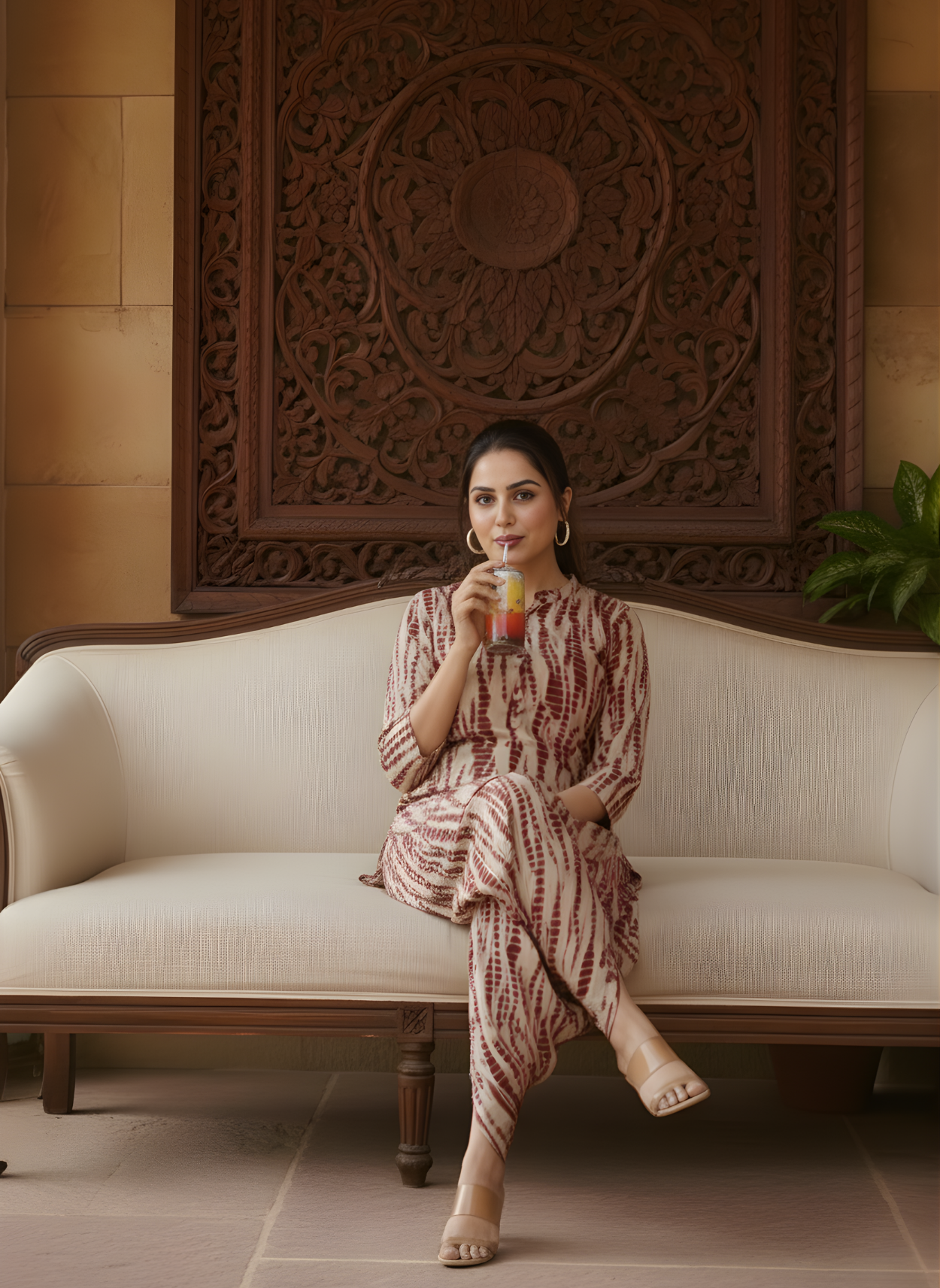 Pure Modal Chanderi Ikat Print Dhoti Cord Set – Women Wear Wholesale