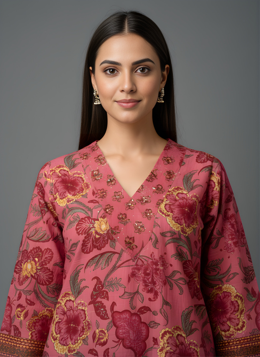 Neelufer Creation floral cotton kurti wholesale