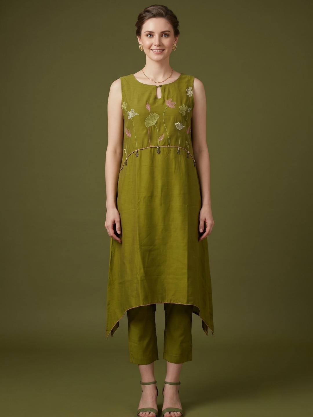 Wholesale Roman Silk Embroidered Kurta Set Manufacturer for Women Wear
