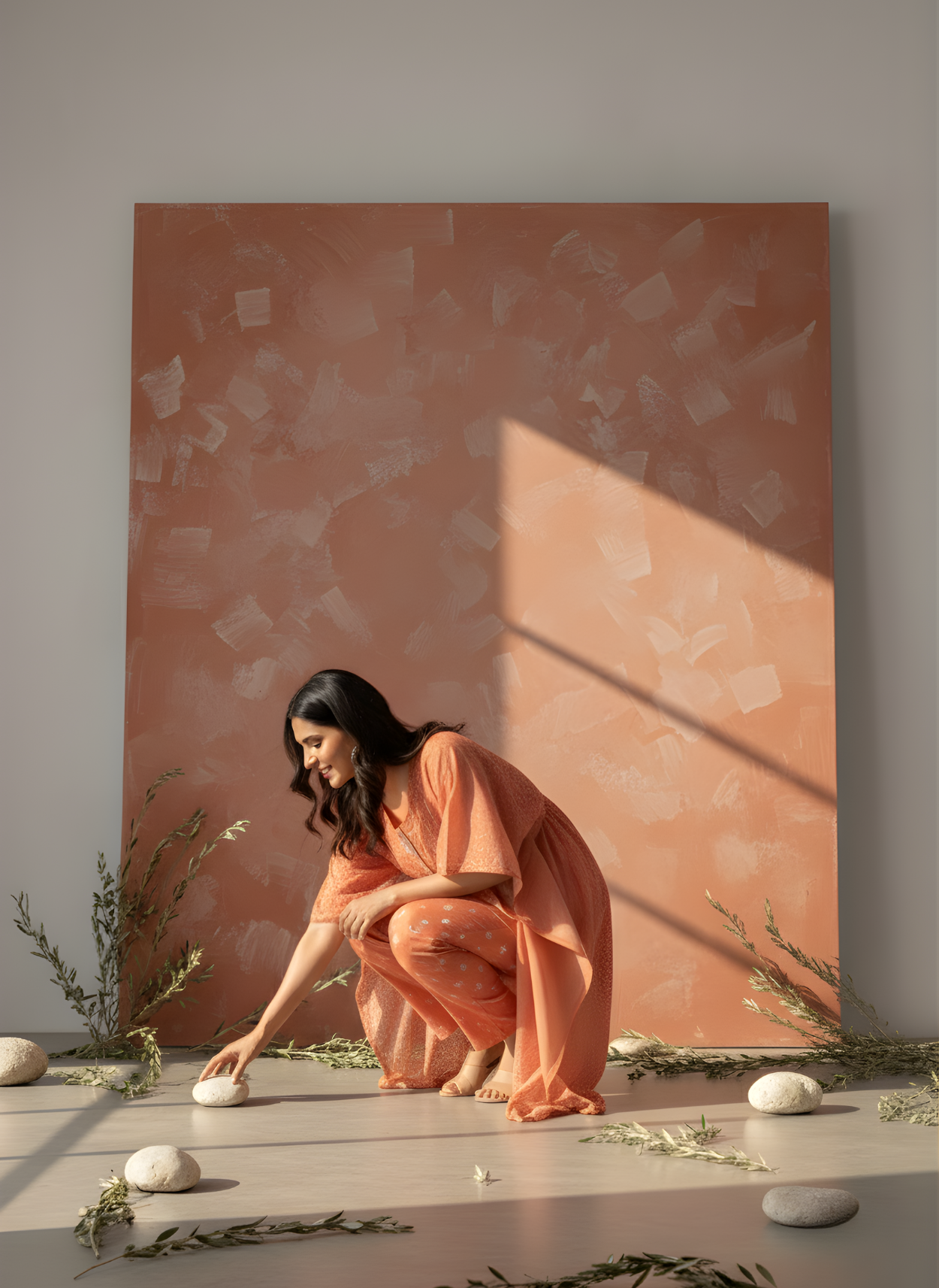 Ready to dispatch modal chanderi kaftan set