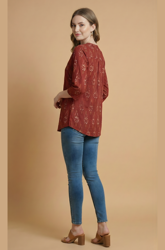 Jaipuri print cotton top wholesale