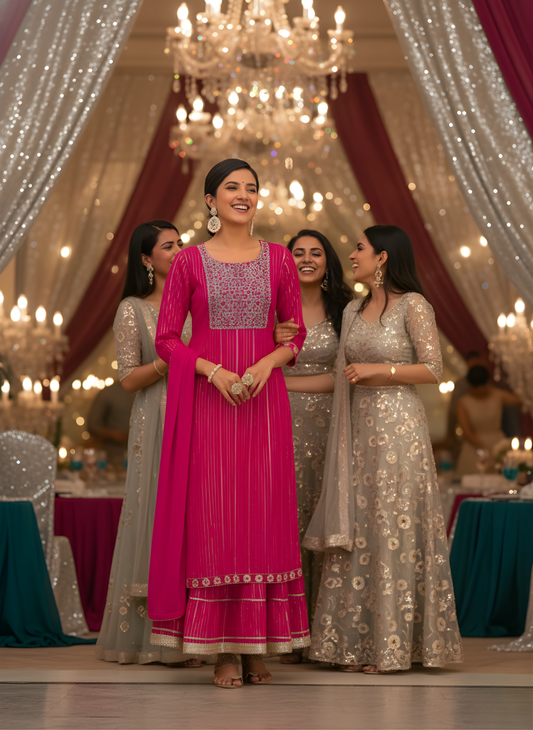 Cotton Festive Dupatta Set | Women Ethnic Wear Wholesale Manufacturer