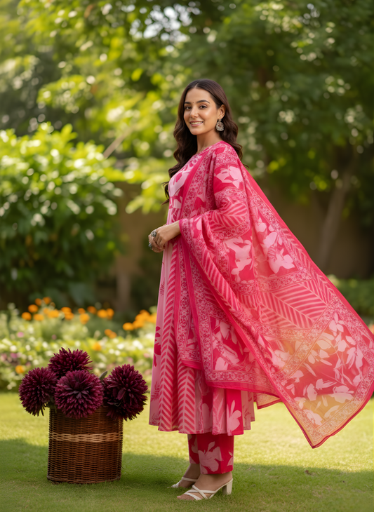 Neelufer Creation pure cotton dupatta set wholesale