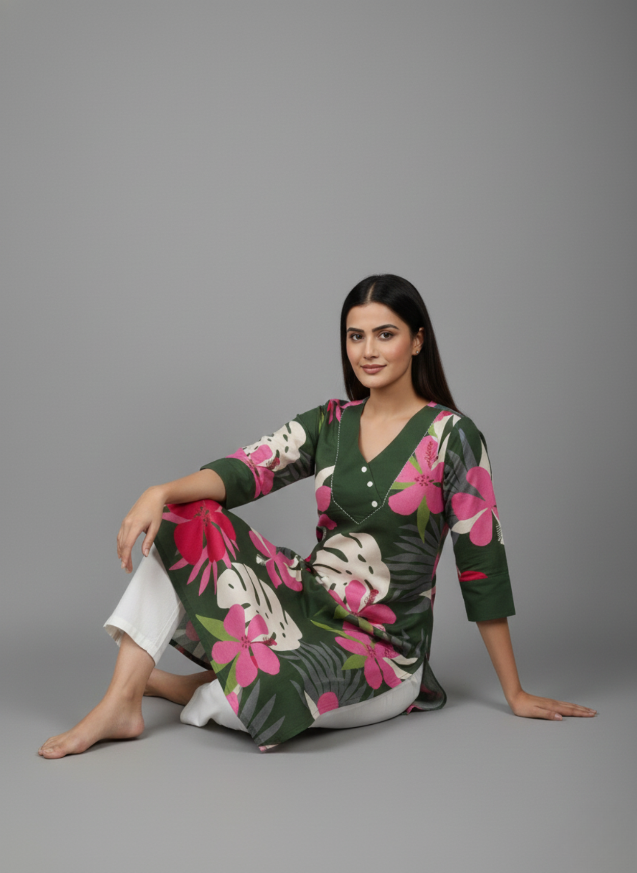 Neelufer Creation floral cotton kurti wholesale