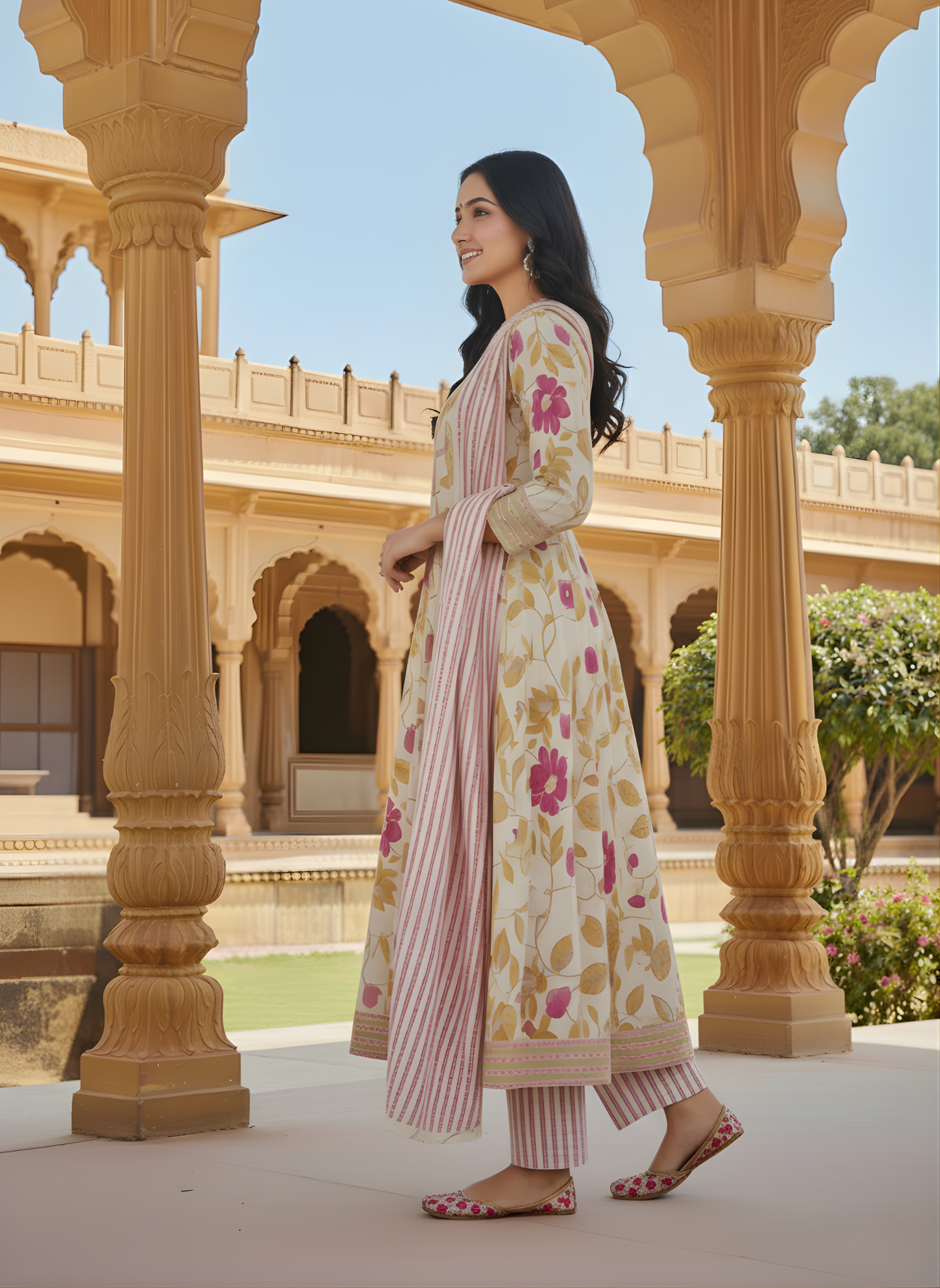 Cotton kurta set with dupatta wholesale women wear