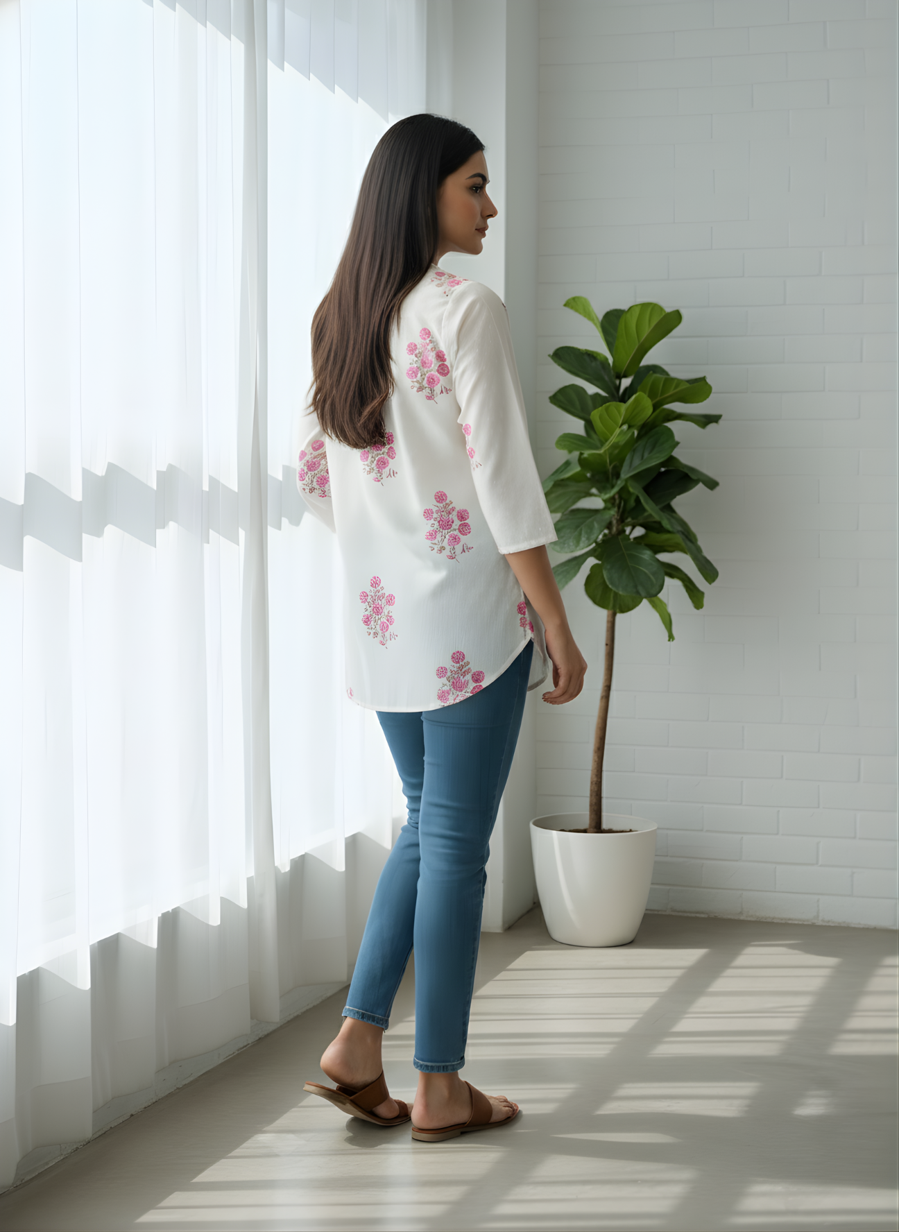 Neelufer Creation cotton floral top Jaipur style