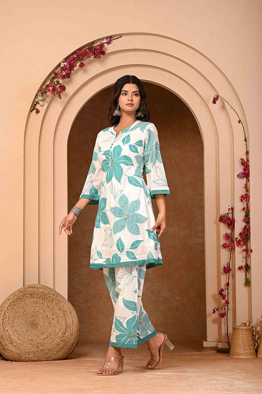 Floral cotton kurta set women wholesale manufacturer