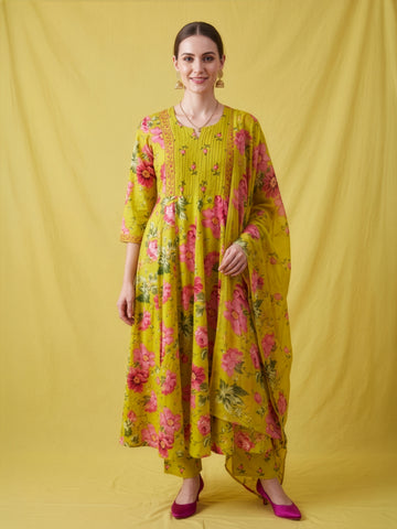 Floral Cotton Dupatta Set Wholesale Manufacturer for Women Wear Collections