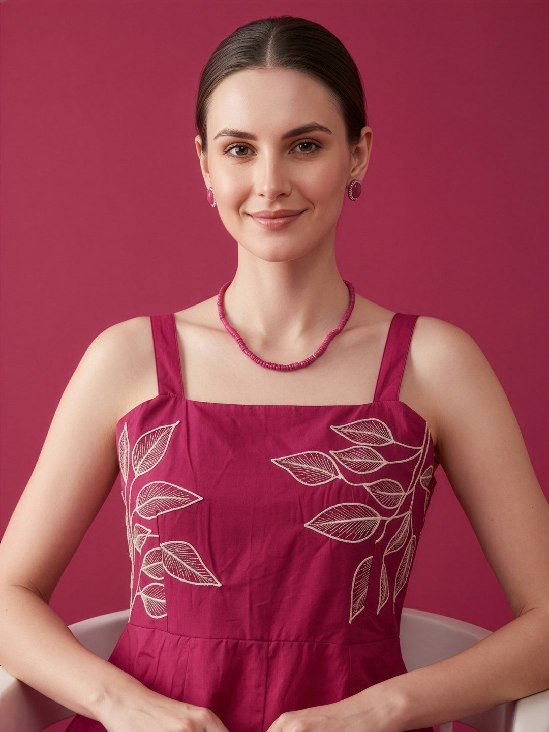 Wholesale Cotton Embroidered Middy Dress Manufacturer for Women Fashion