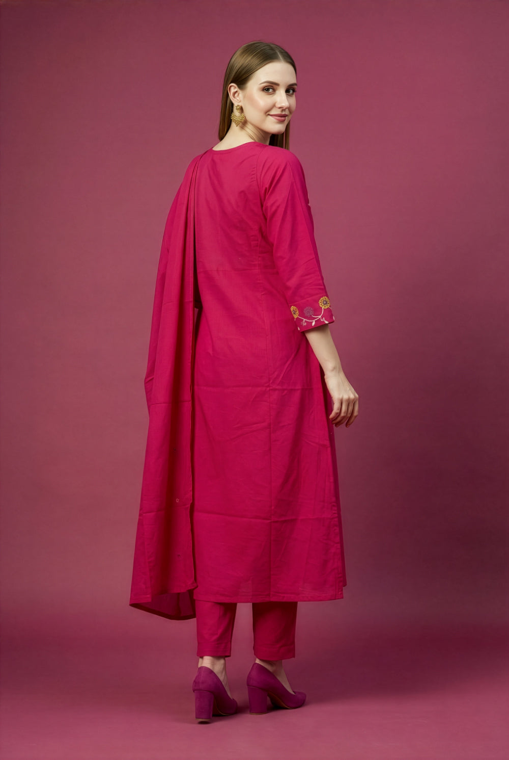 kurti manufacturer Jaipur pink cotton ethnic wear wholesale India