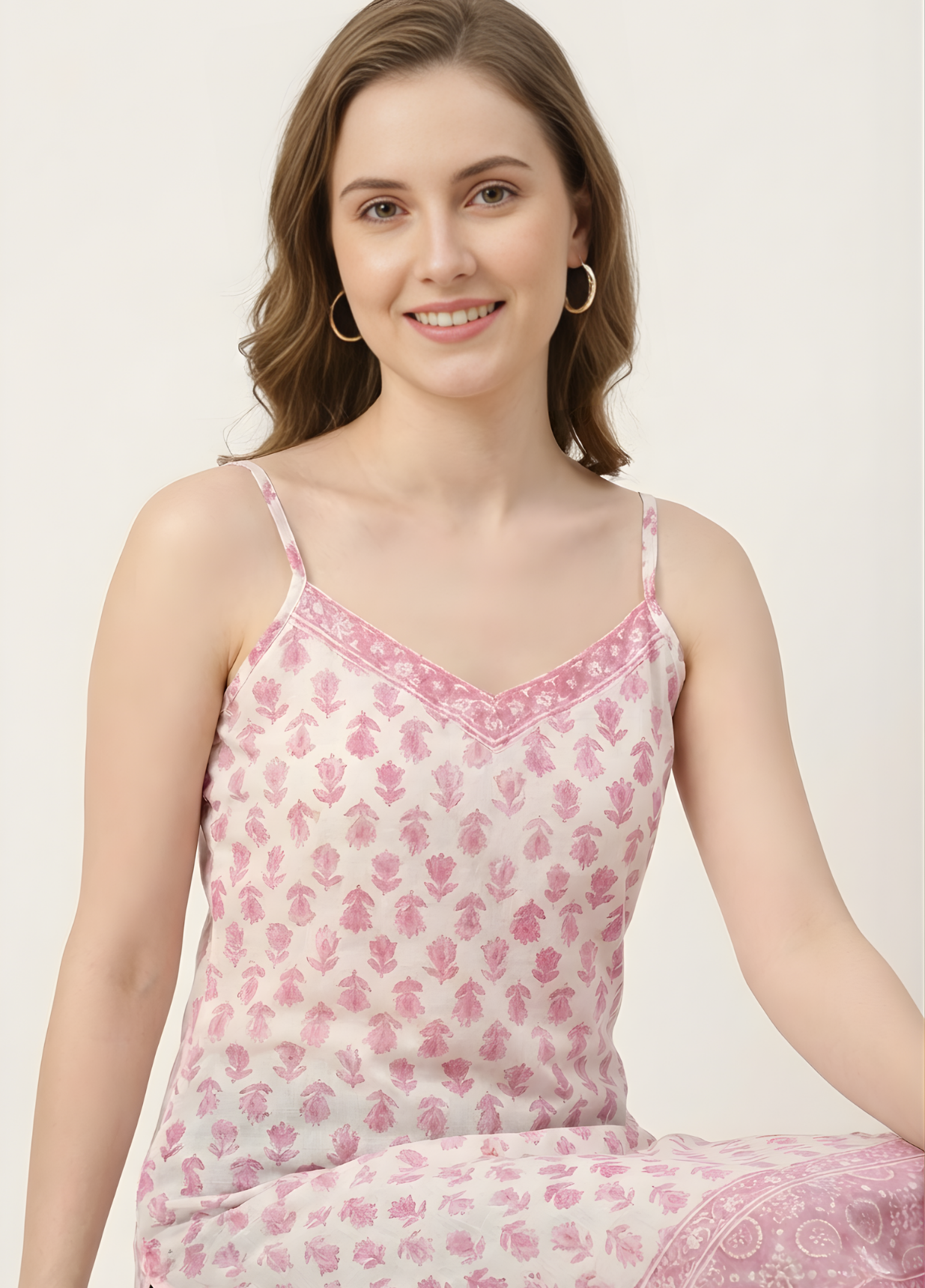 Soft Pink Printed Mul Cotton Kurti – Wholesale Manufacturer for Women’s Summer Wear
