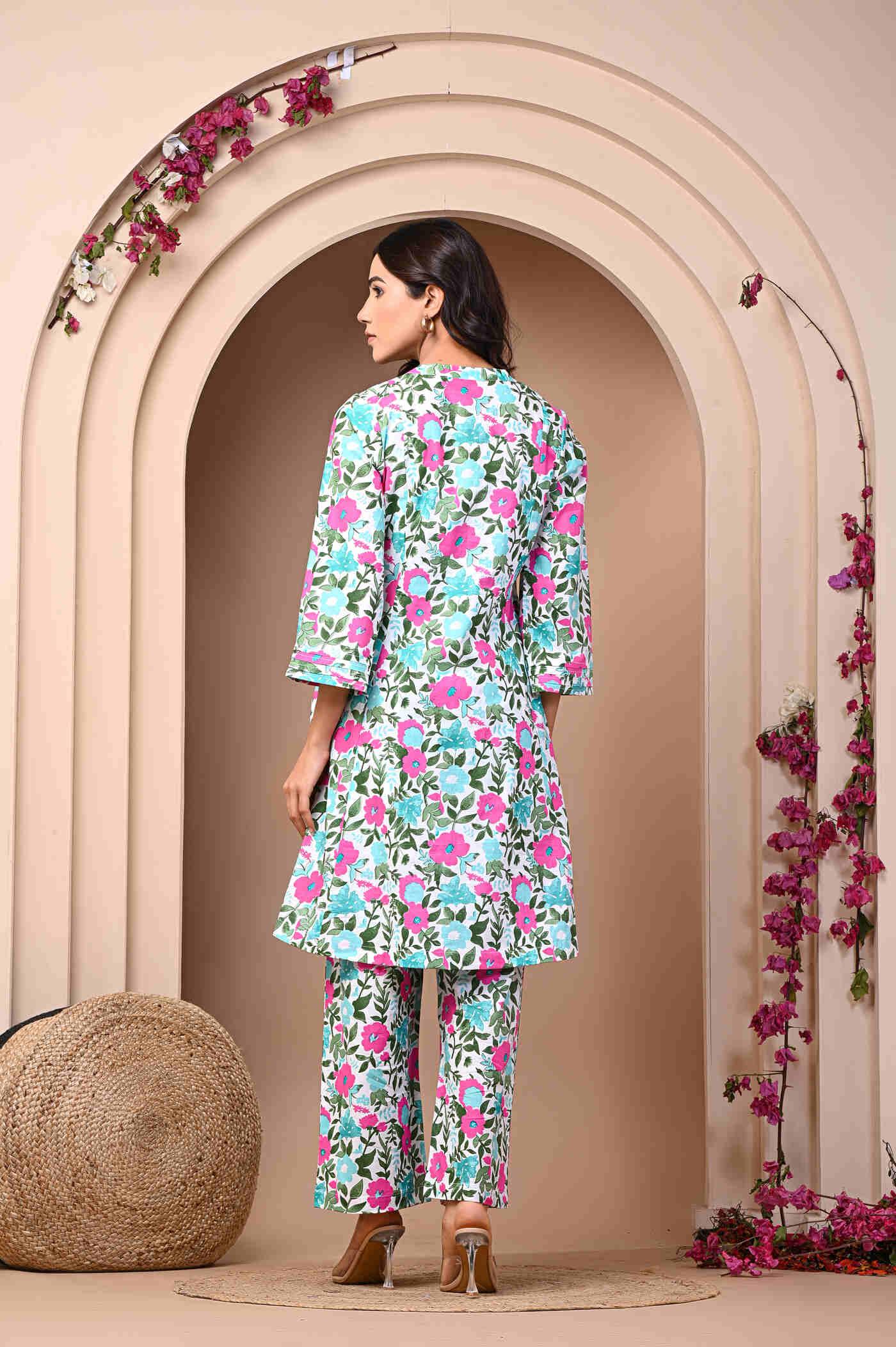 Wholesale women ethnic cotton kurta set