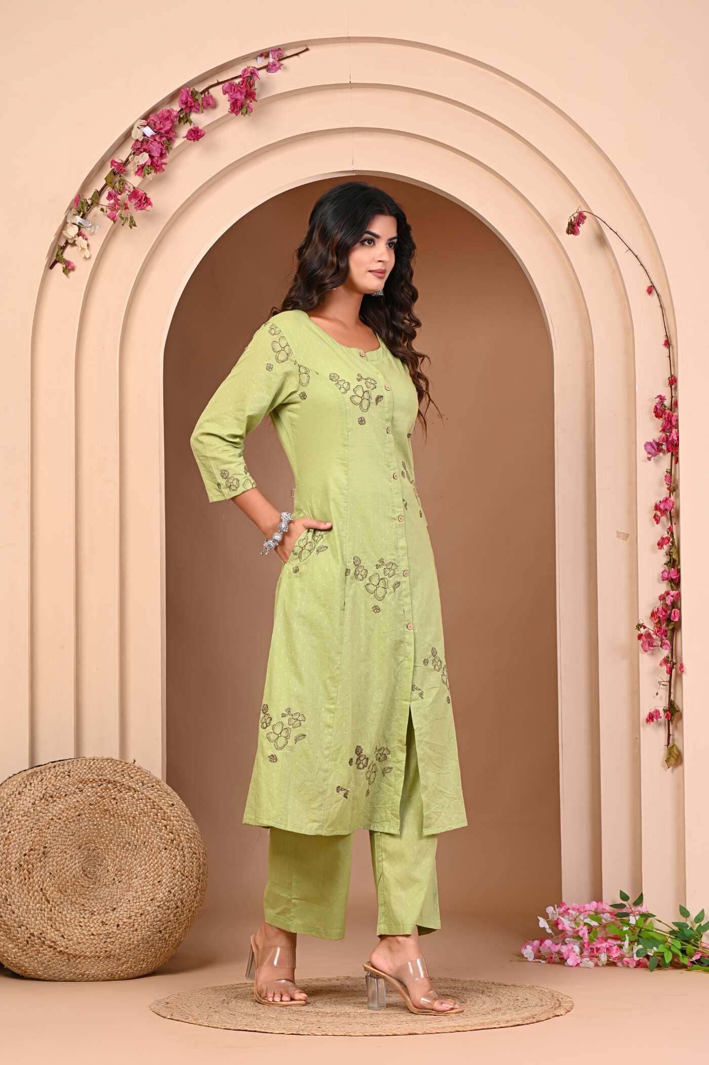 Sustainable pure cotton kurta set women wear | Neelufer Creation