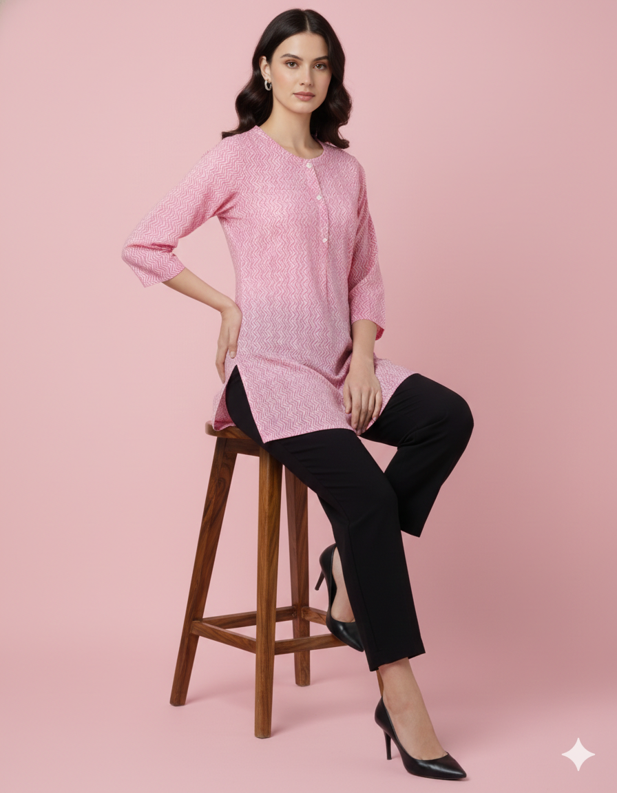 Pure Cotton Printed Women Top – Wholesale Manufacturer Women Wear