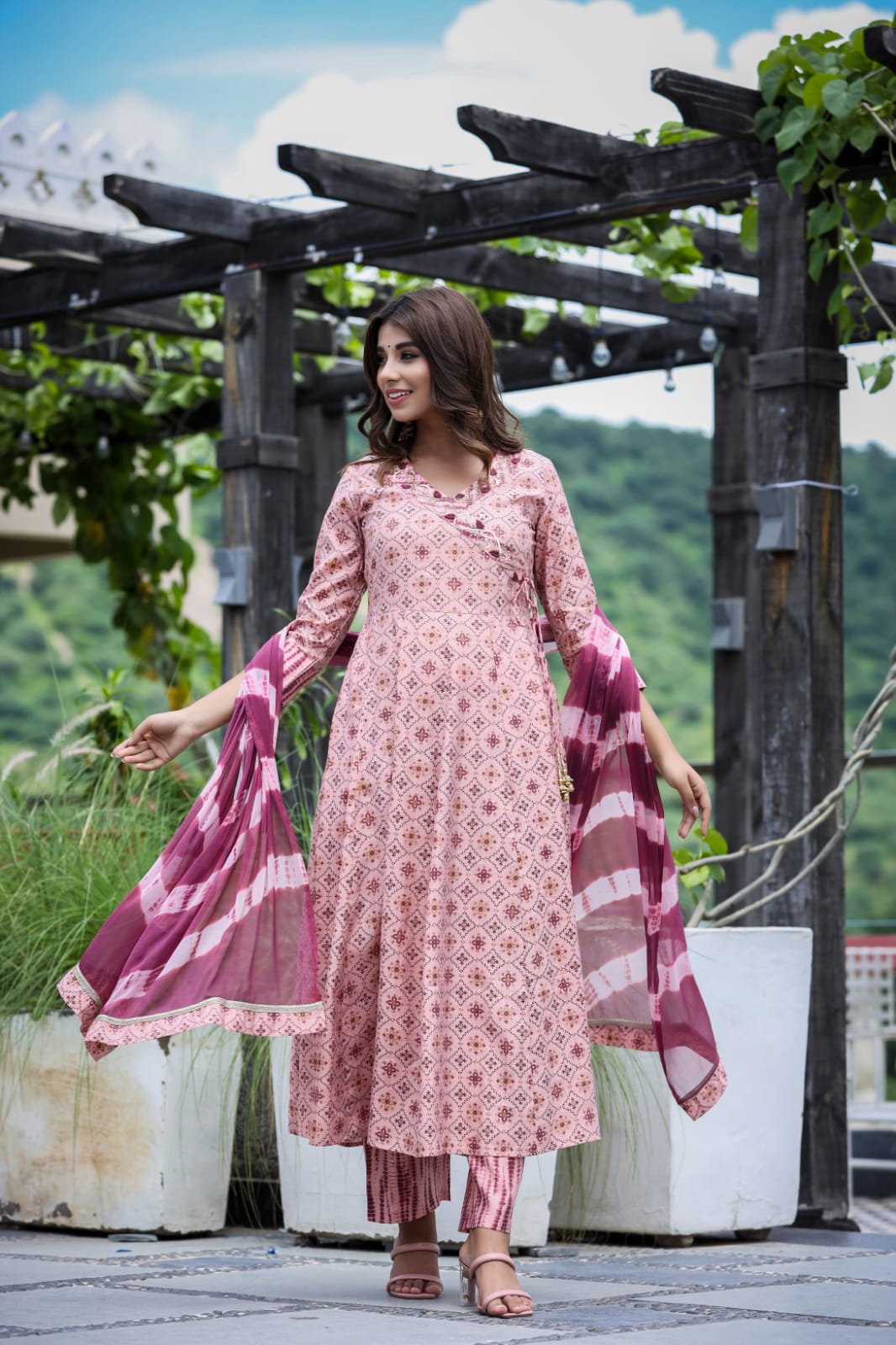 Modal Chanderi dupatta set women wear wholesale manufacturer India