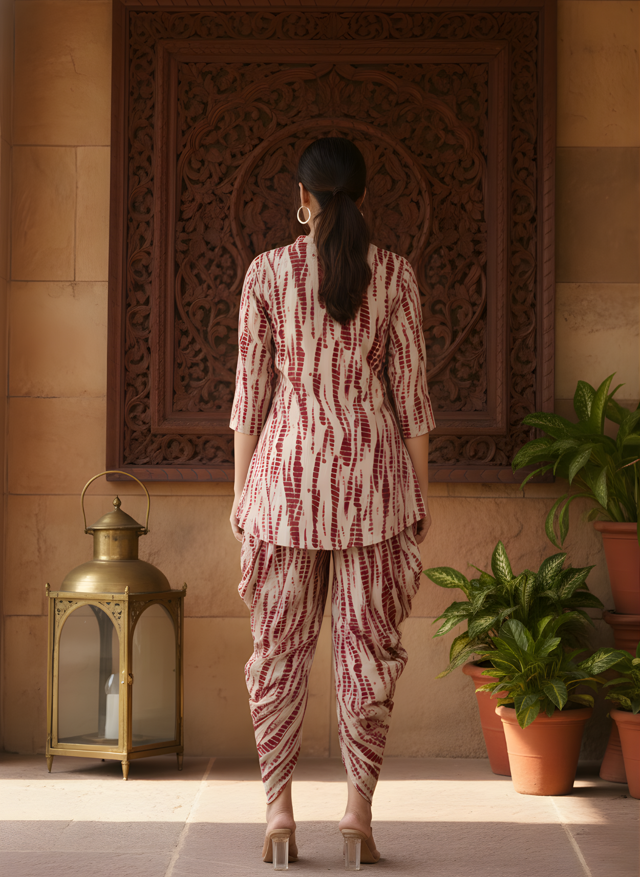 Pure Modal Chanderi Ikat Print Dhoti Cord Set – Women Wear Wholesale