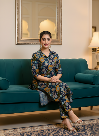 Modal Chanderi Printed Kurta Set – Wholesale Women Wear by Neelufer Creation
