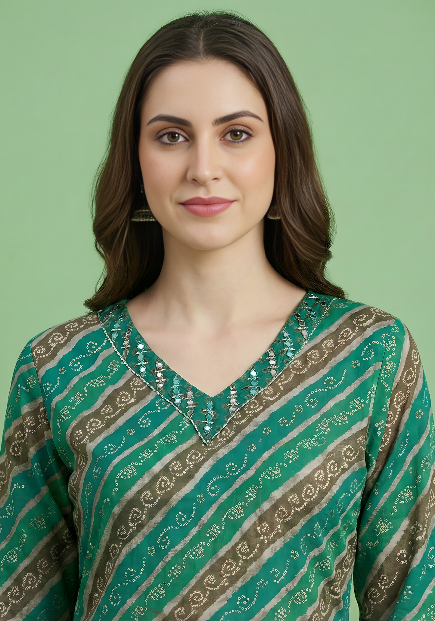 Printed modal chanderi kurta dupatta set bulk supply