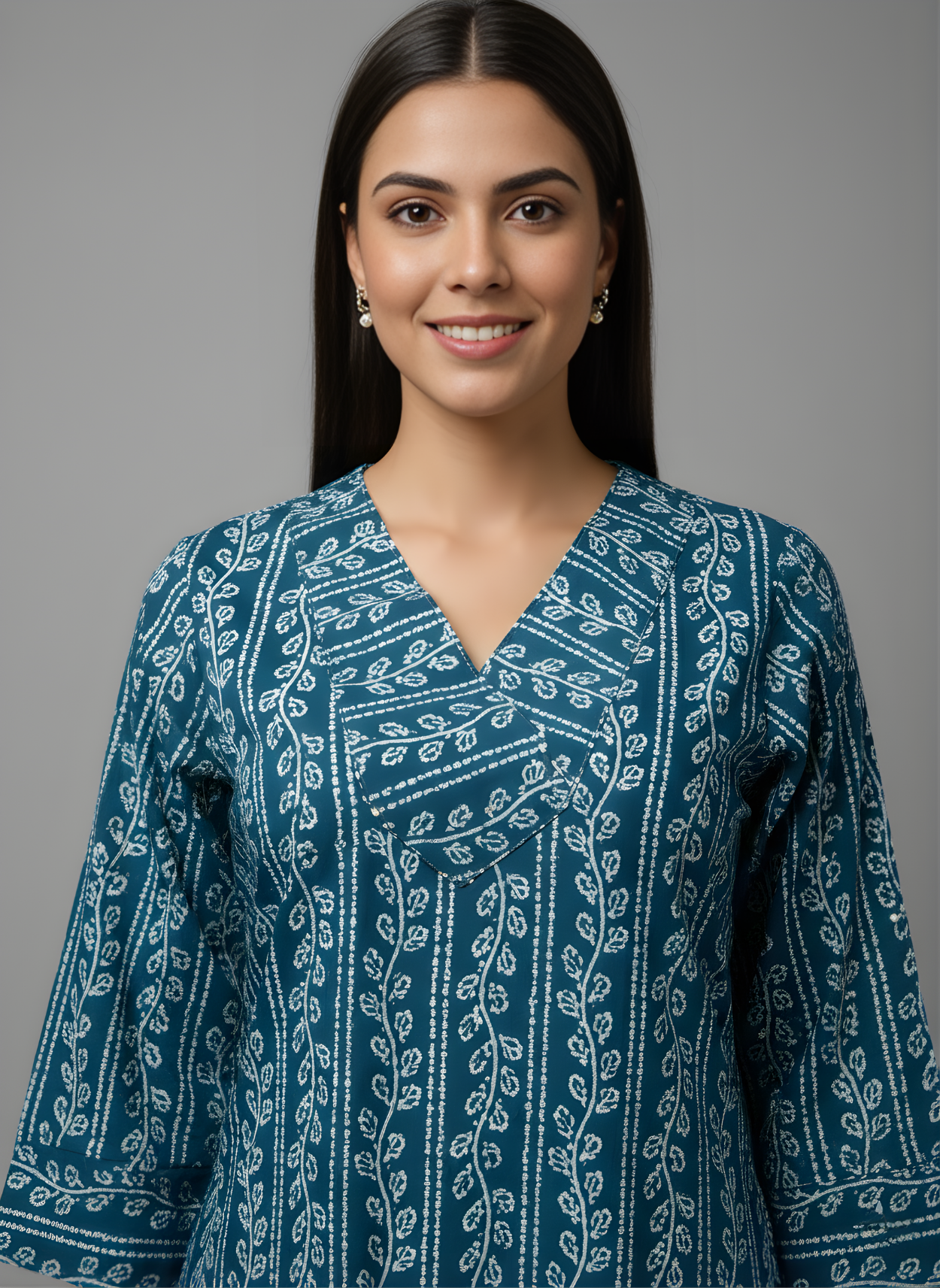 Neelufer Creation premium cotton fabric kurti detail
