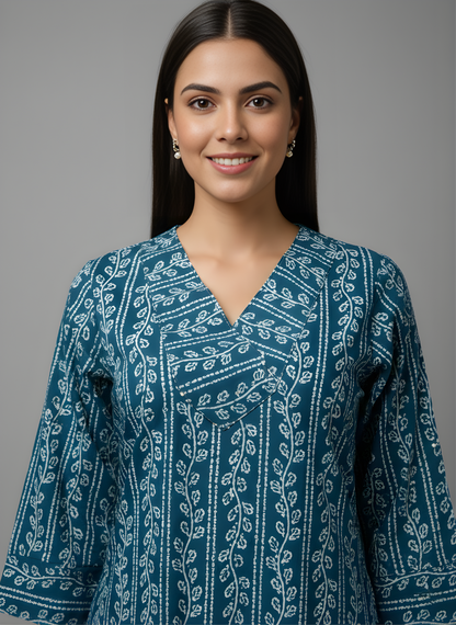 Neelufer Creation premium cotton fabric kurti detail