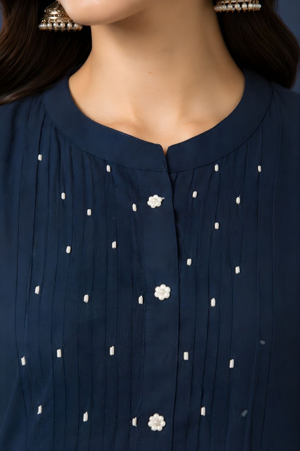 wholesale cotton kurtis supplier women wear bulk supplier India navy set