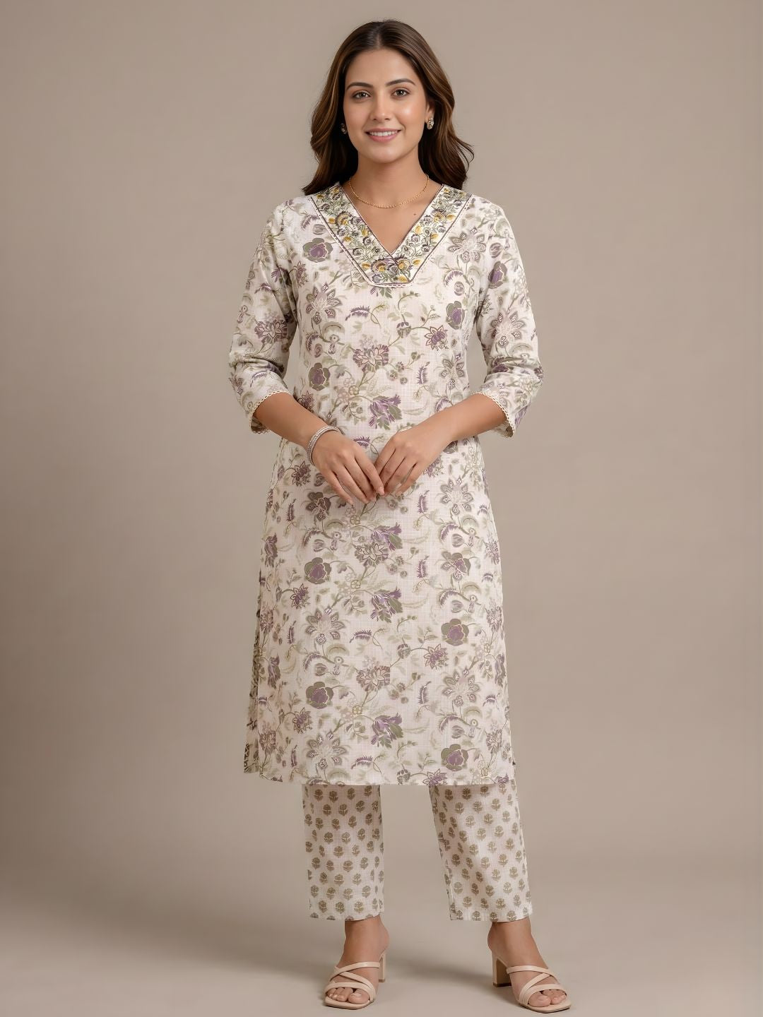 women wear wholesale manufacturer India boutique cotton kurti supplier lavender