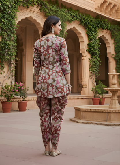 Floral Modal Chanderi Co-Ord Set – Women Wear Wholesale Manufacturer