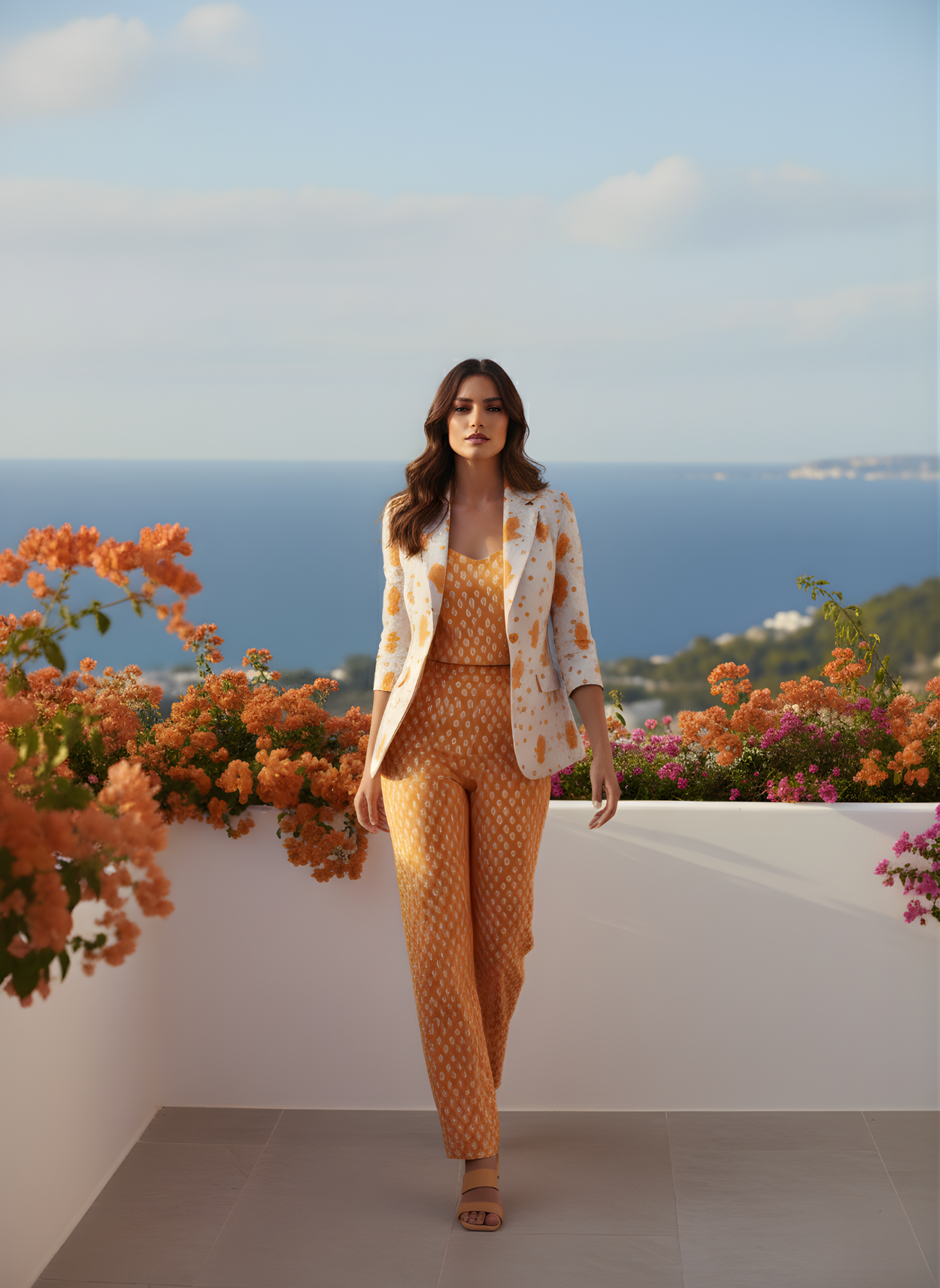 Neelufer Creation cotton blazer co-ord set detailing