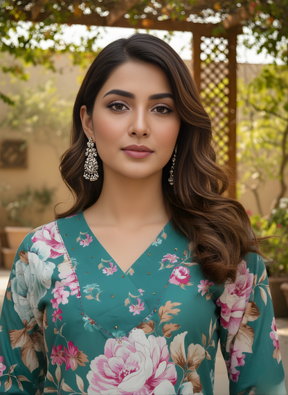 Pure Cotton Floral Printed Kurti – Wholesale Manufacturer Women Wear