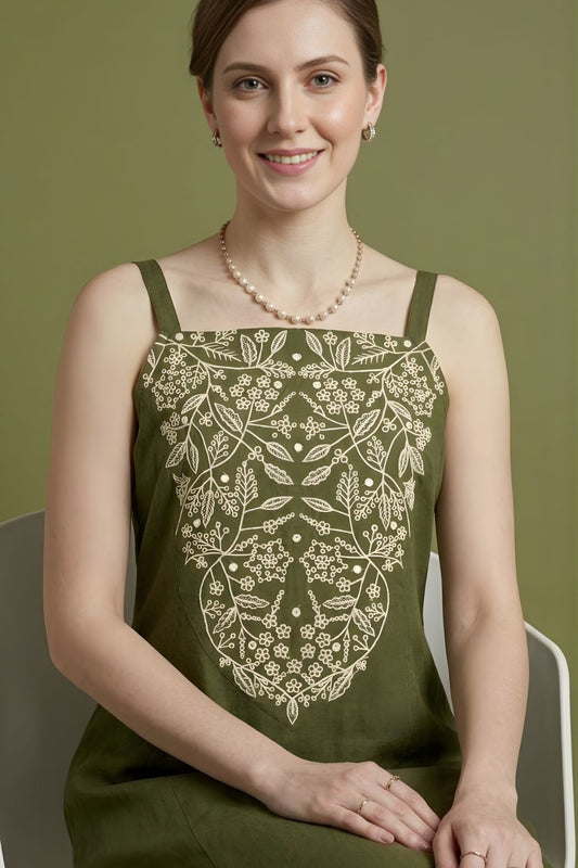 Olive Cotton Kurti Wholesale Manufacturer Jaipur India