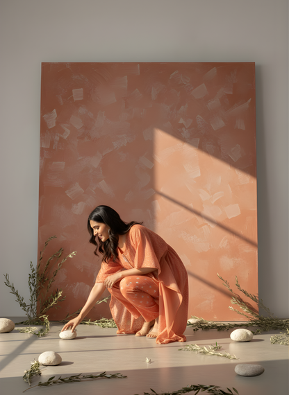 Ready to dispatch modal chanderi kaftan set