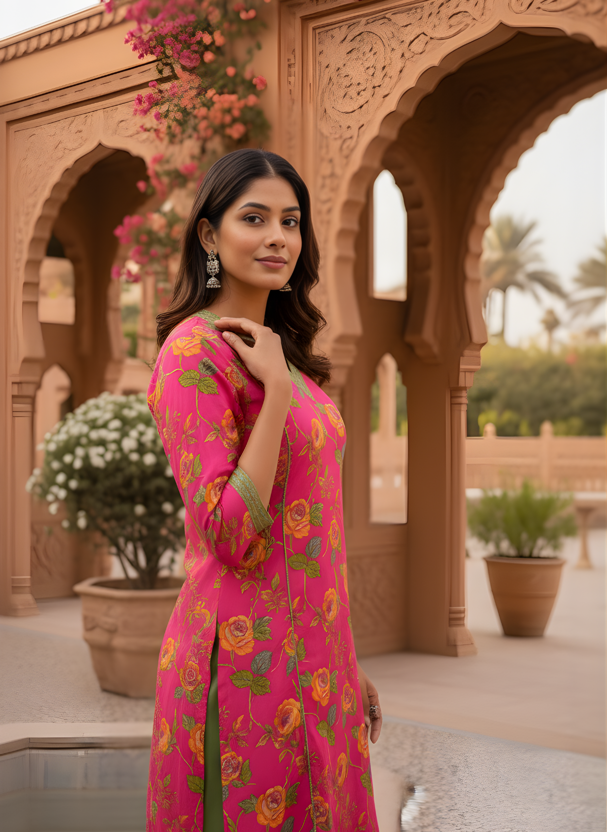 Neelufer Creation floral kurta set for retailers