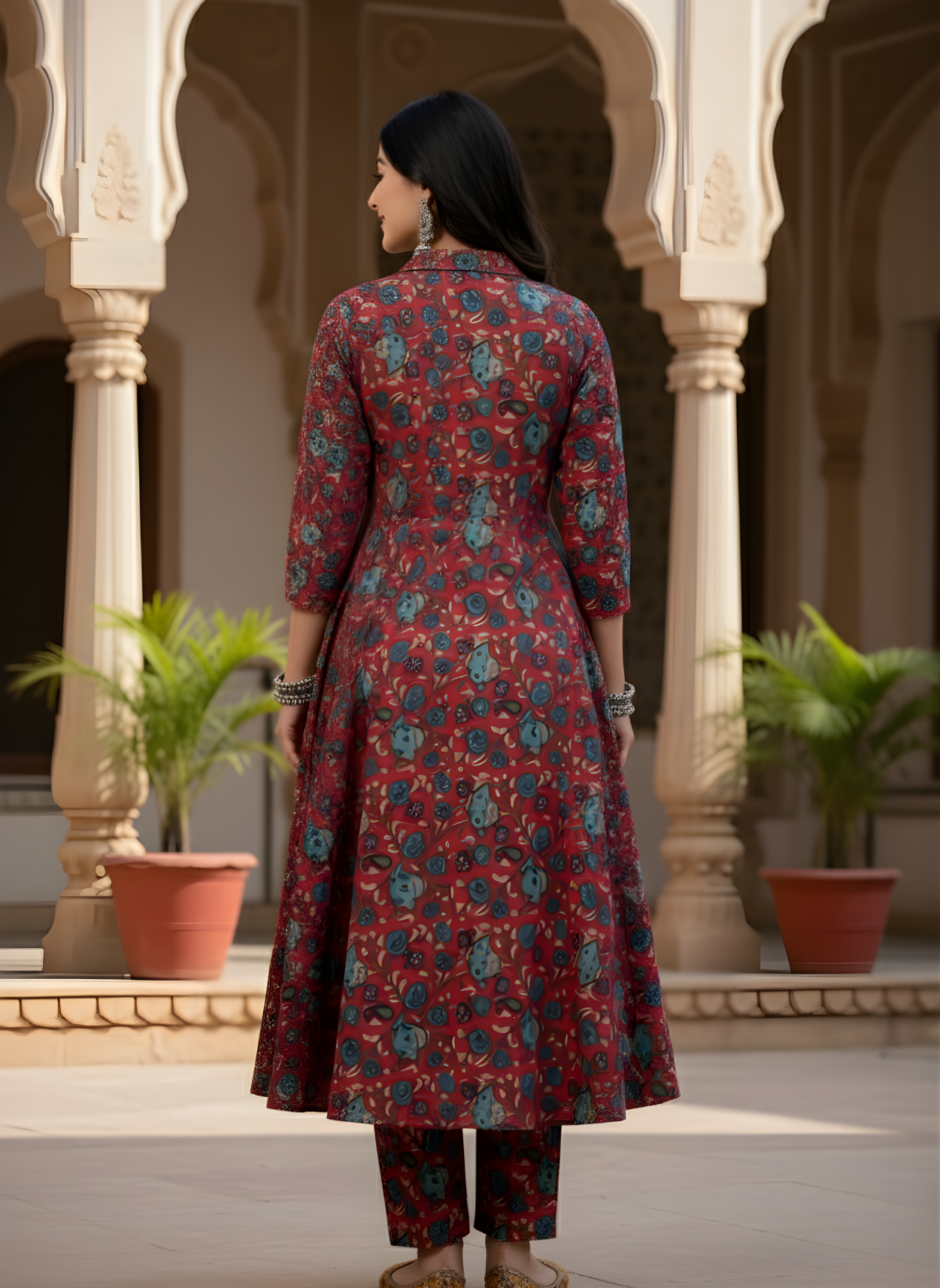 Pure Cotton Printed A-Line Kurta Set – Wholesale Women Wear by Neelufer Creation