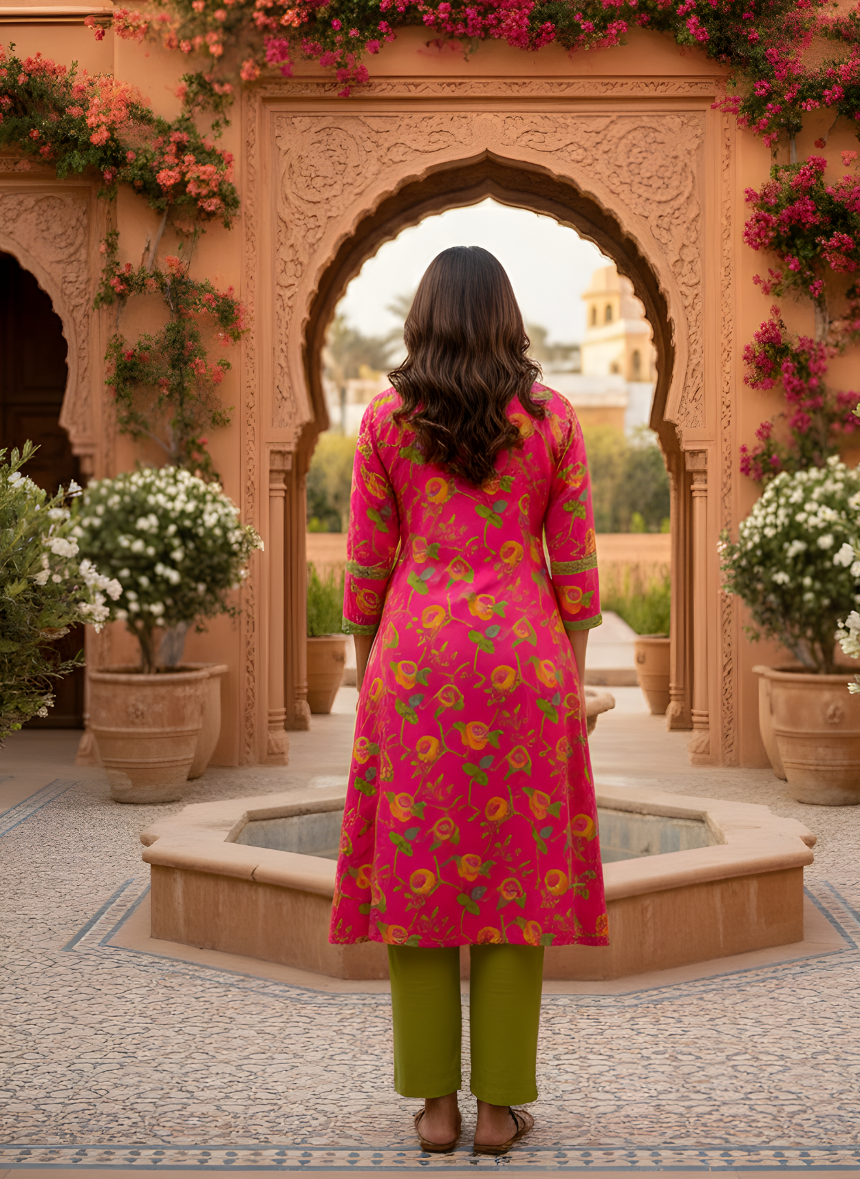 Neelufer Creation festive cotton kurta set