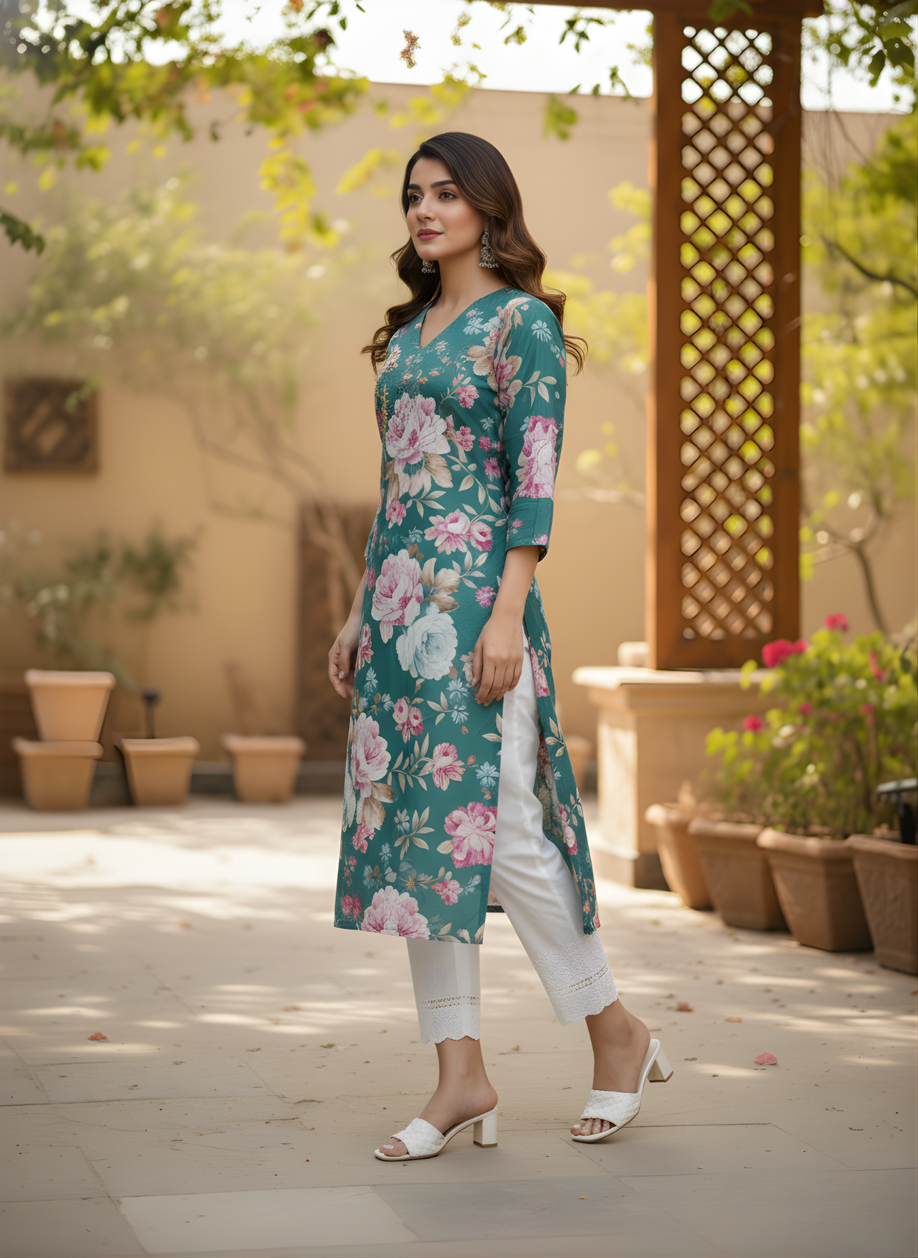Pure Cotton Floral Printed Kurti – Wholesale Manufacturer Women Wear