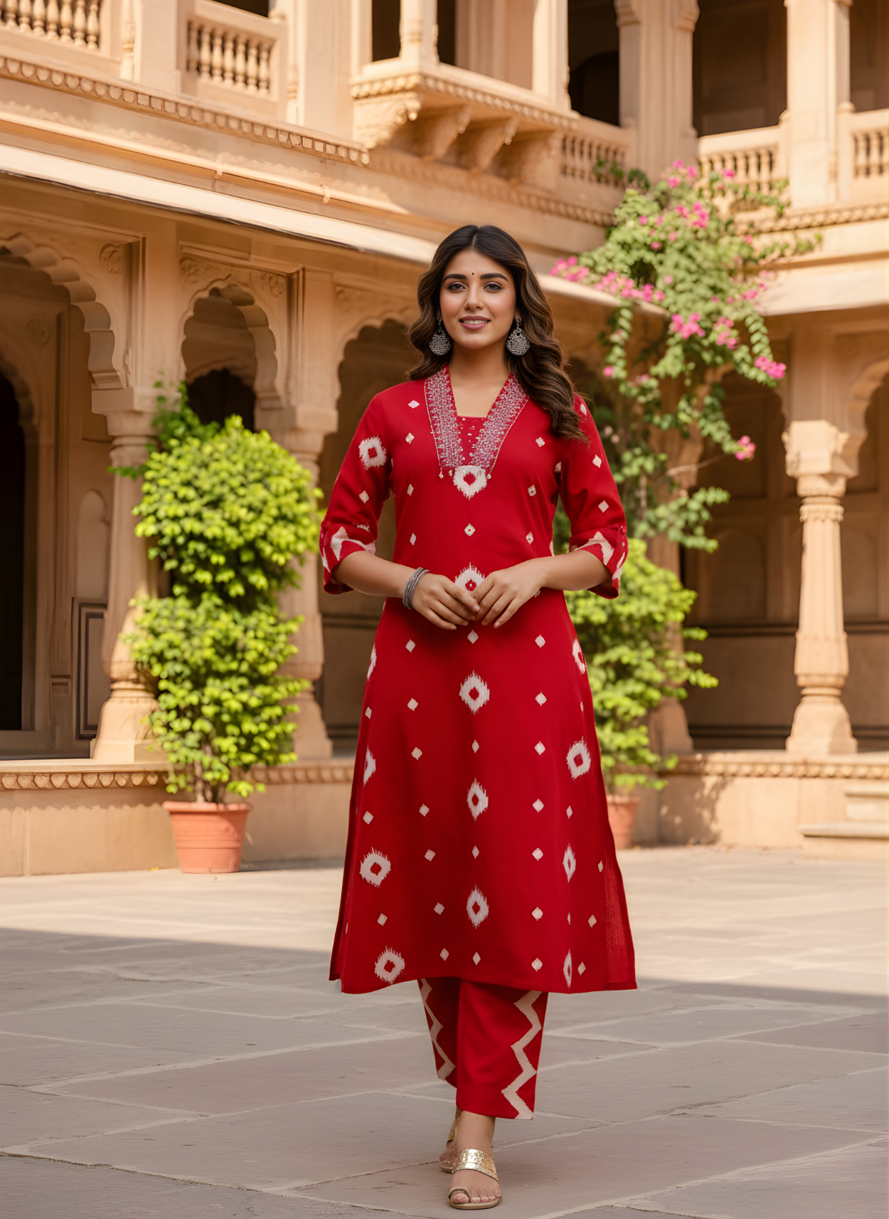 Neelufer Creation festive cotton kurta set