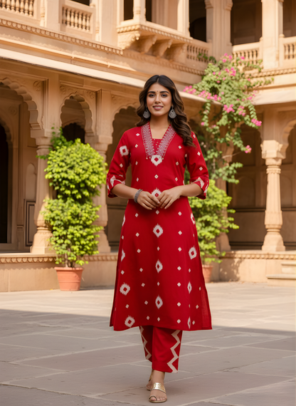 Neelufer Creation festive cotton kurta set