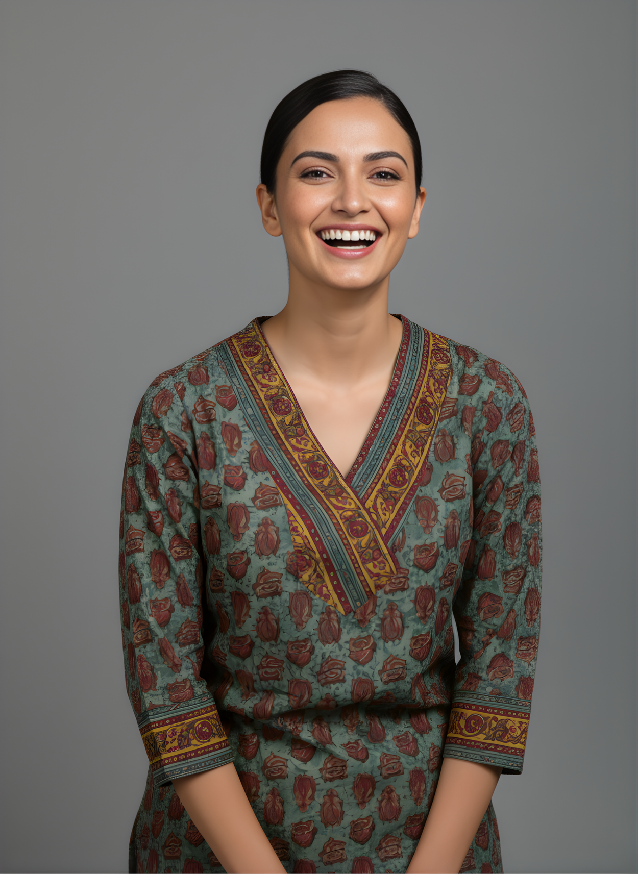 Brown Pure Cotton Printed Kurti for Women | Wholesale Manufacturer – Neelufer Creation