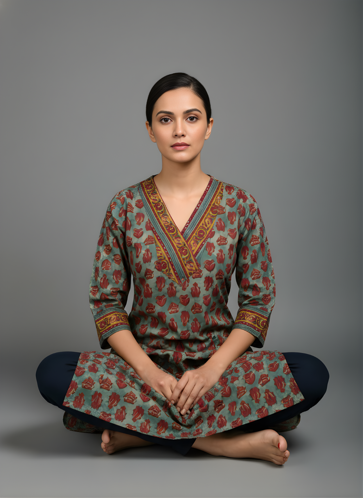 Brown Pure Cotton Printed Kurti for Women | Wholesale Manufacturer – Neelufer Creation