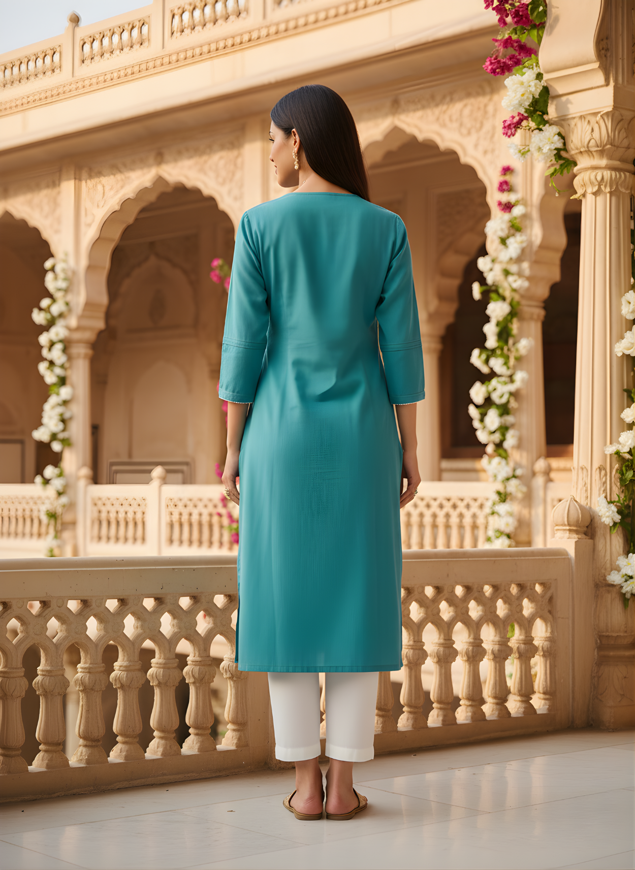 Neelufer Creation chevron pattern cotton kurti