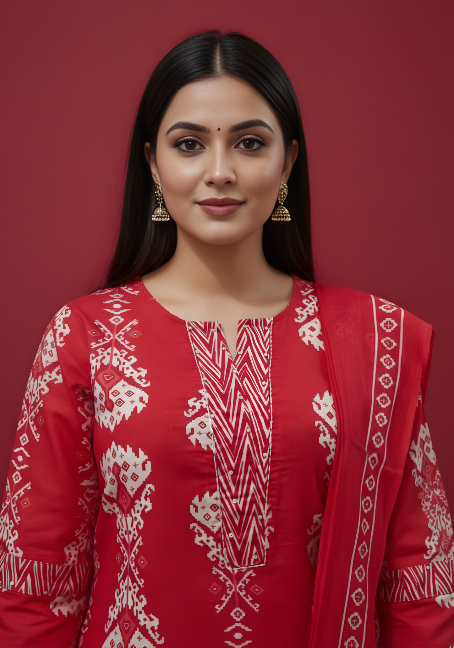 Printed cotton dupatta set manufacturer India