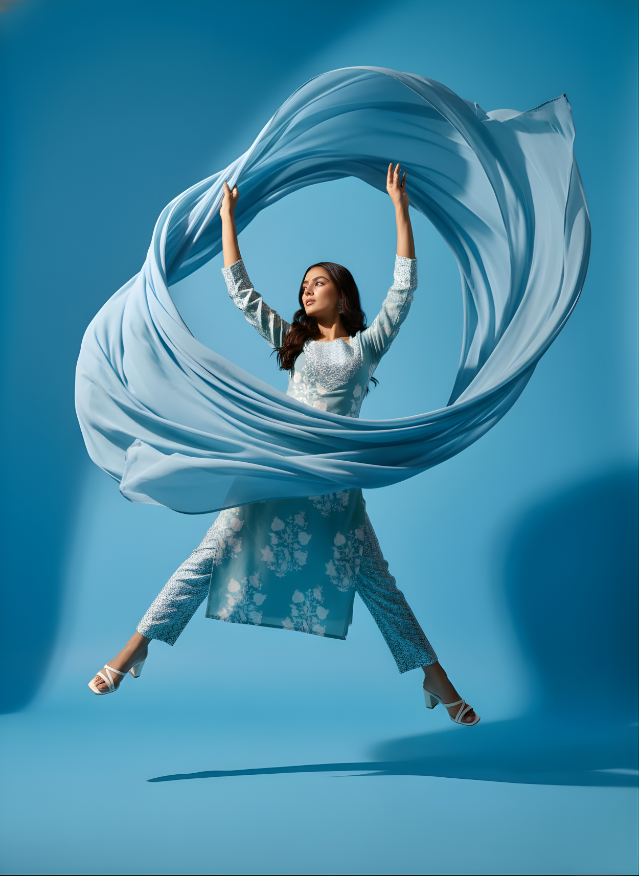 Pure Cotton Pastel Blue Kurta Set – Wholesale Women Wear