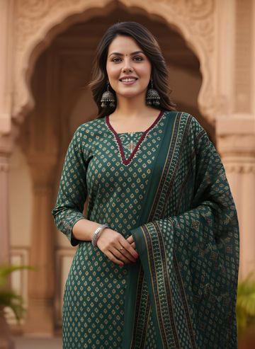Neelufer Creation women cotton kurta dupatta set
