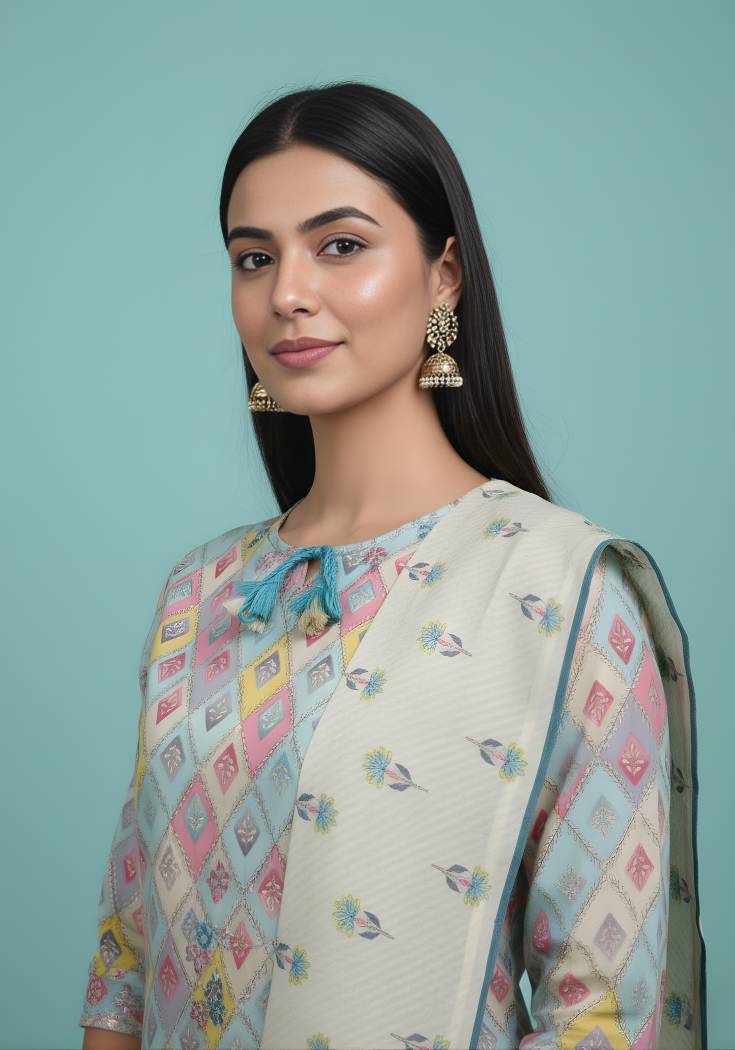 Ladies modal chanderi dupatta set for boutiques