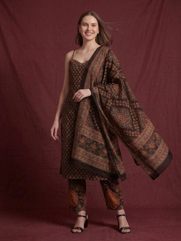 Wholesale Printed Cotton Kurta Set with Dupatta Manufacturer India