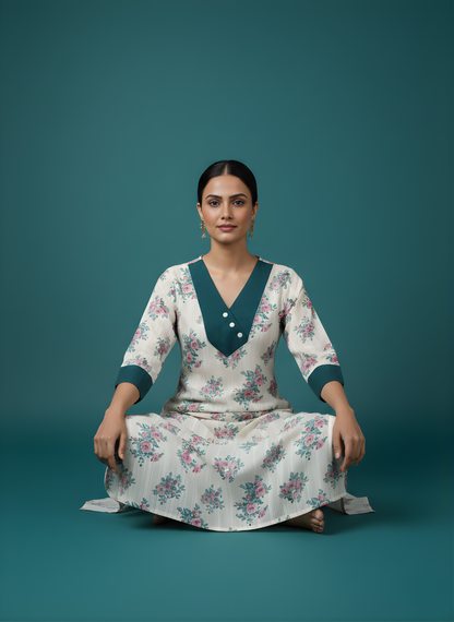 Aaronee elegant floral kurta set for women