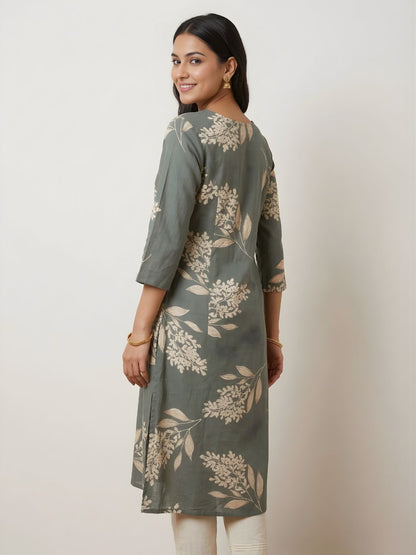 Green Printed Pure Cotton Kurti Wholesale Women Wear Manufacturer India