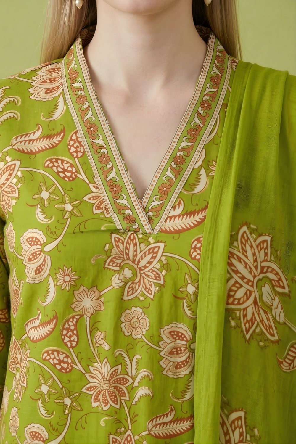 women wear wholesale manufacturer India eco friendly cotton kurti green