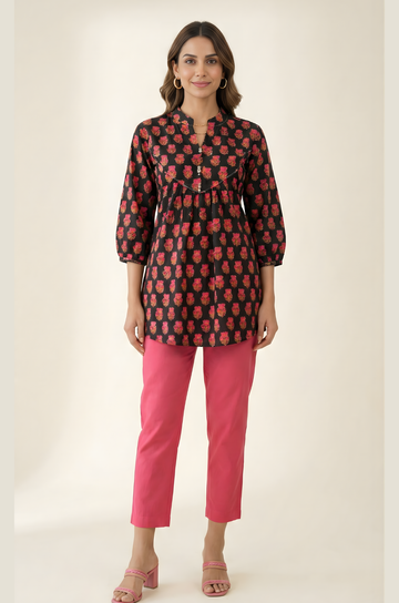 Kashvi Noir Jaipuri Cotton Top – Women Wear Wholesale