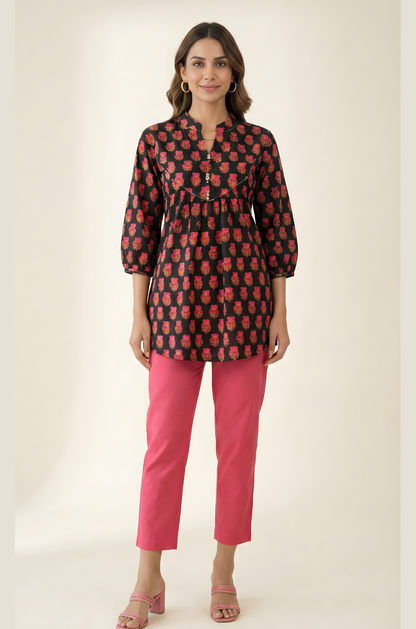 Kashvi Noir Jaipuri Cotton Top – Women Wear Wholesale